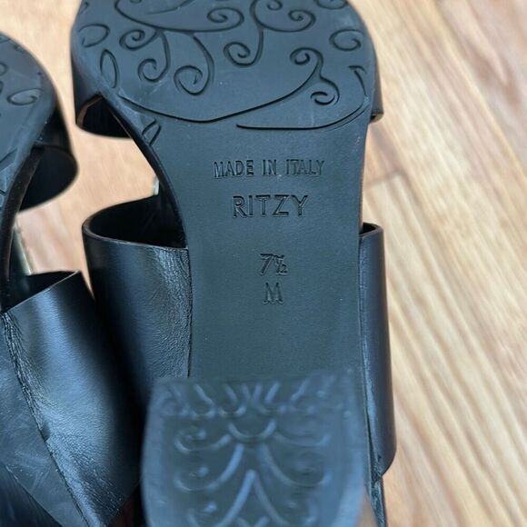 Brighton Ritzy Rhinestone Leather Heels Shoes Women’s Size 7.5M - Picture 8 of 13